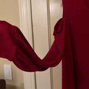 Cold Shoulder Cut Out Long Sleeve Blouse